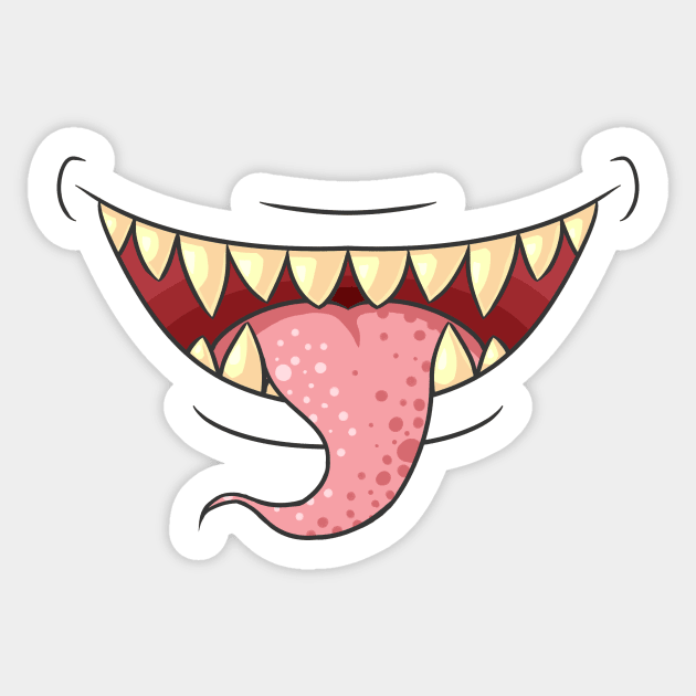 Tummy Mouth Sticker by skelico